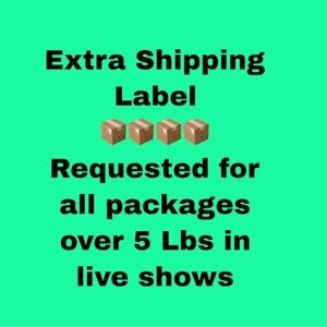 Extra Shipping Label for packages weighing over 5 lbs.